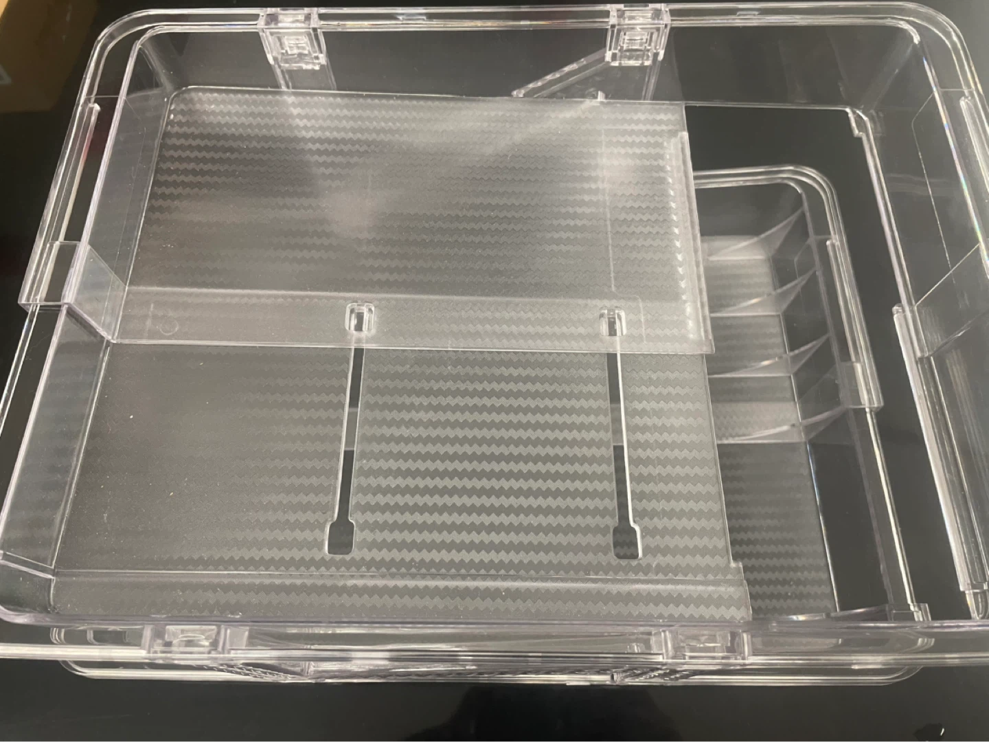 New Clear Plastic Storage Organizer Tray with Compartments - photo 3