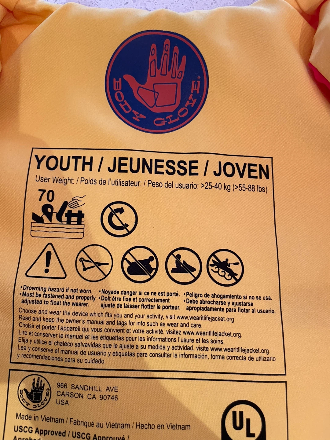 Body Glove Youth Life Vest