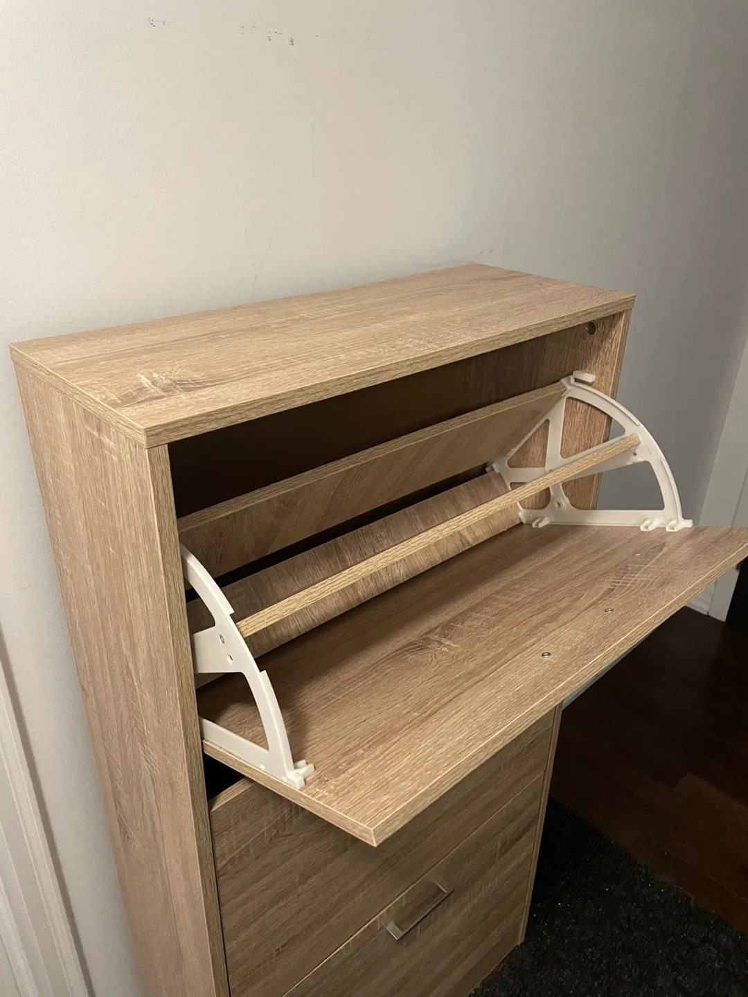 Wood Shoe Cabinet with 3 Drawers - photo 2