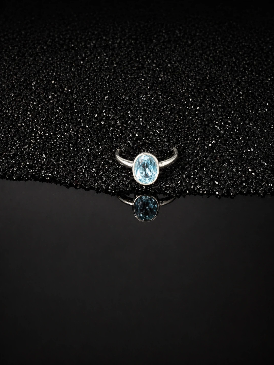 Silver ring with Sky Blue Topaz