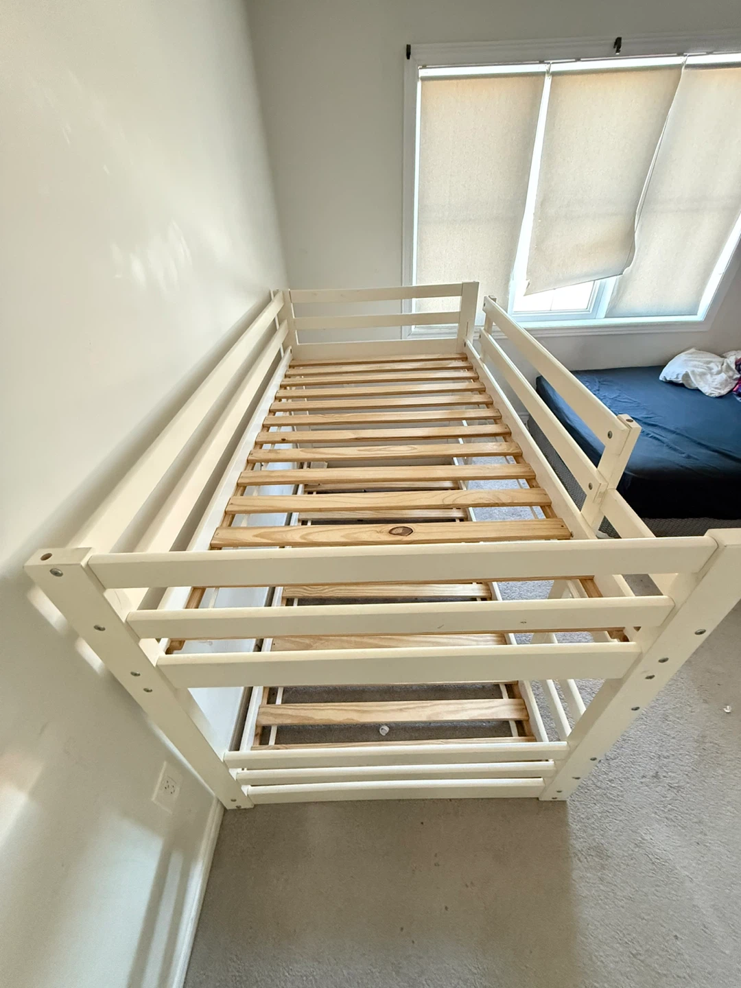 White Wooden Bunk Bed - photo 2