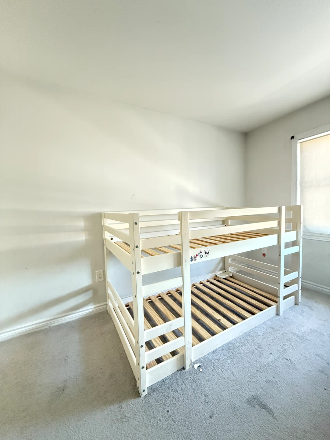 White Wooden Bunk Bed - photo 3