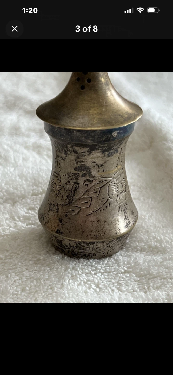 Vintage Silver Plated Salt Shaker - photo 3