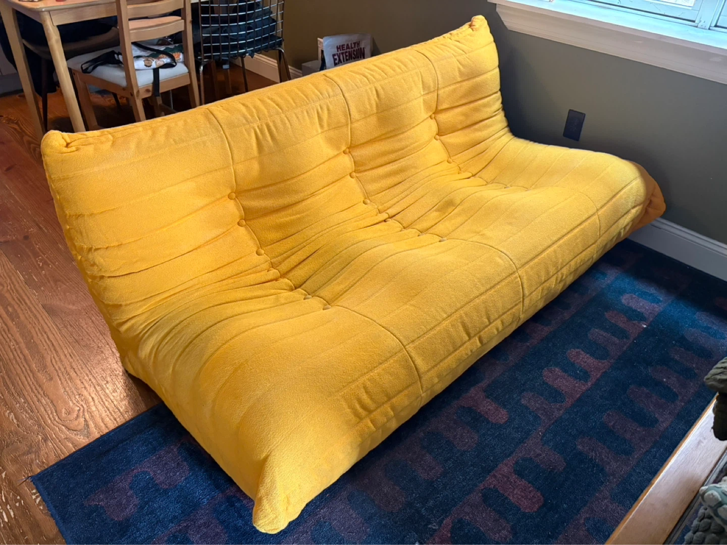 Yellow Tufted Couch