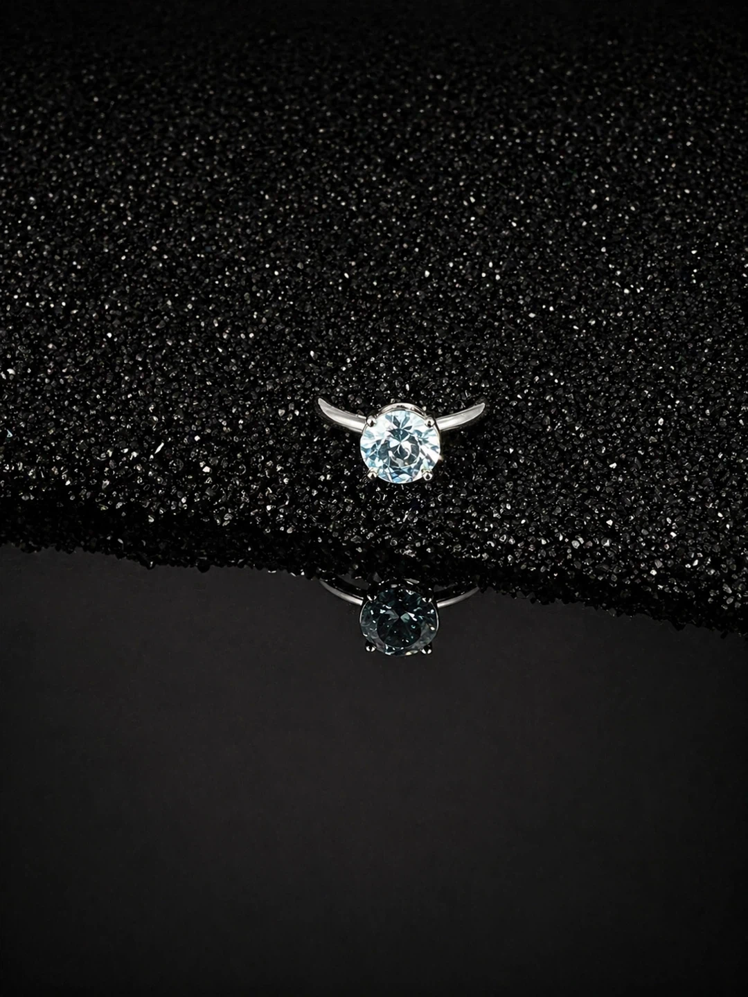 Small Sky Blue Topaz Gemstone Ring