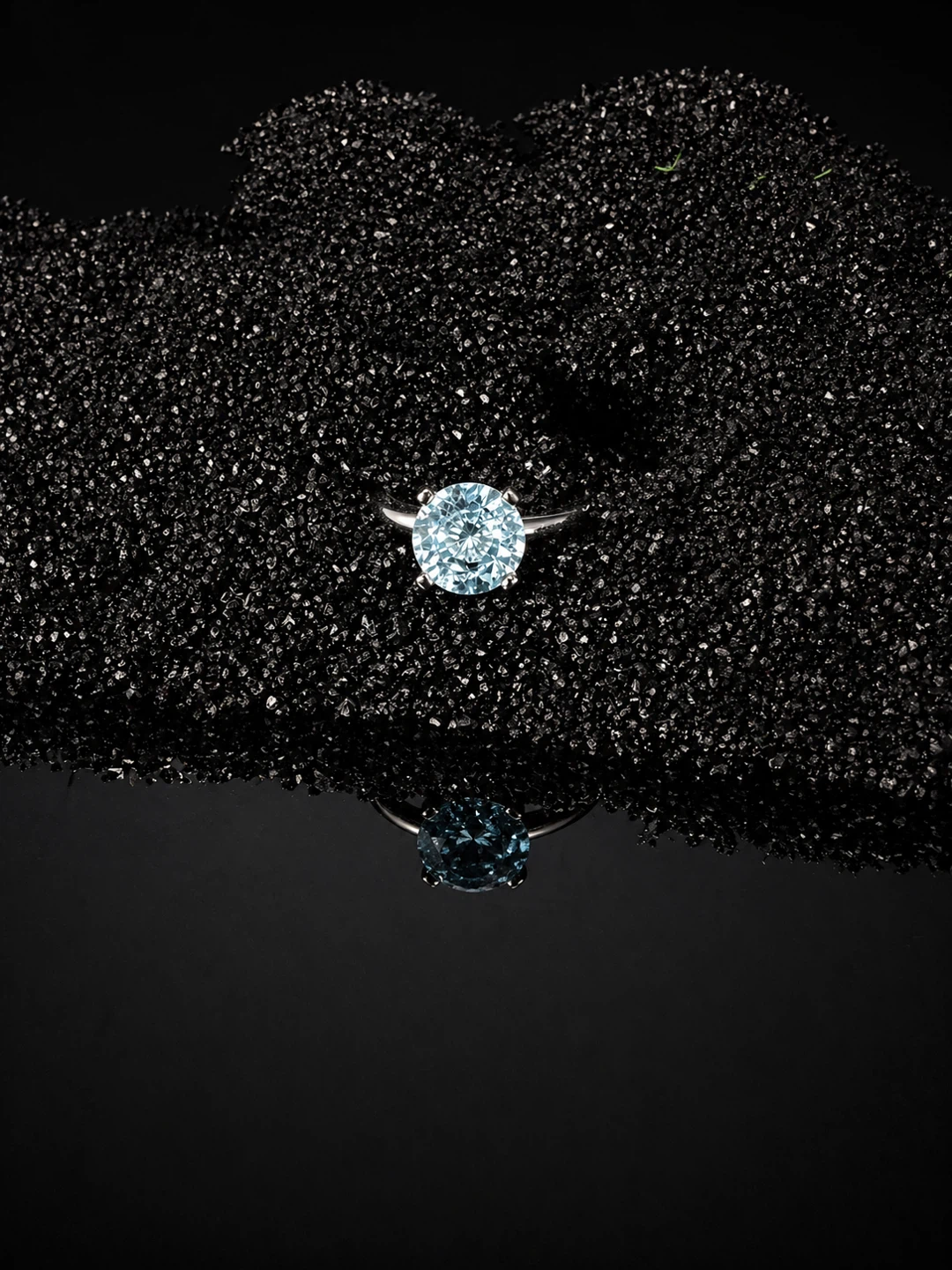 Sky Blue Topaz Gemstone Solitaire Ring