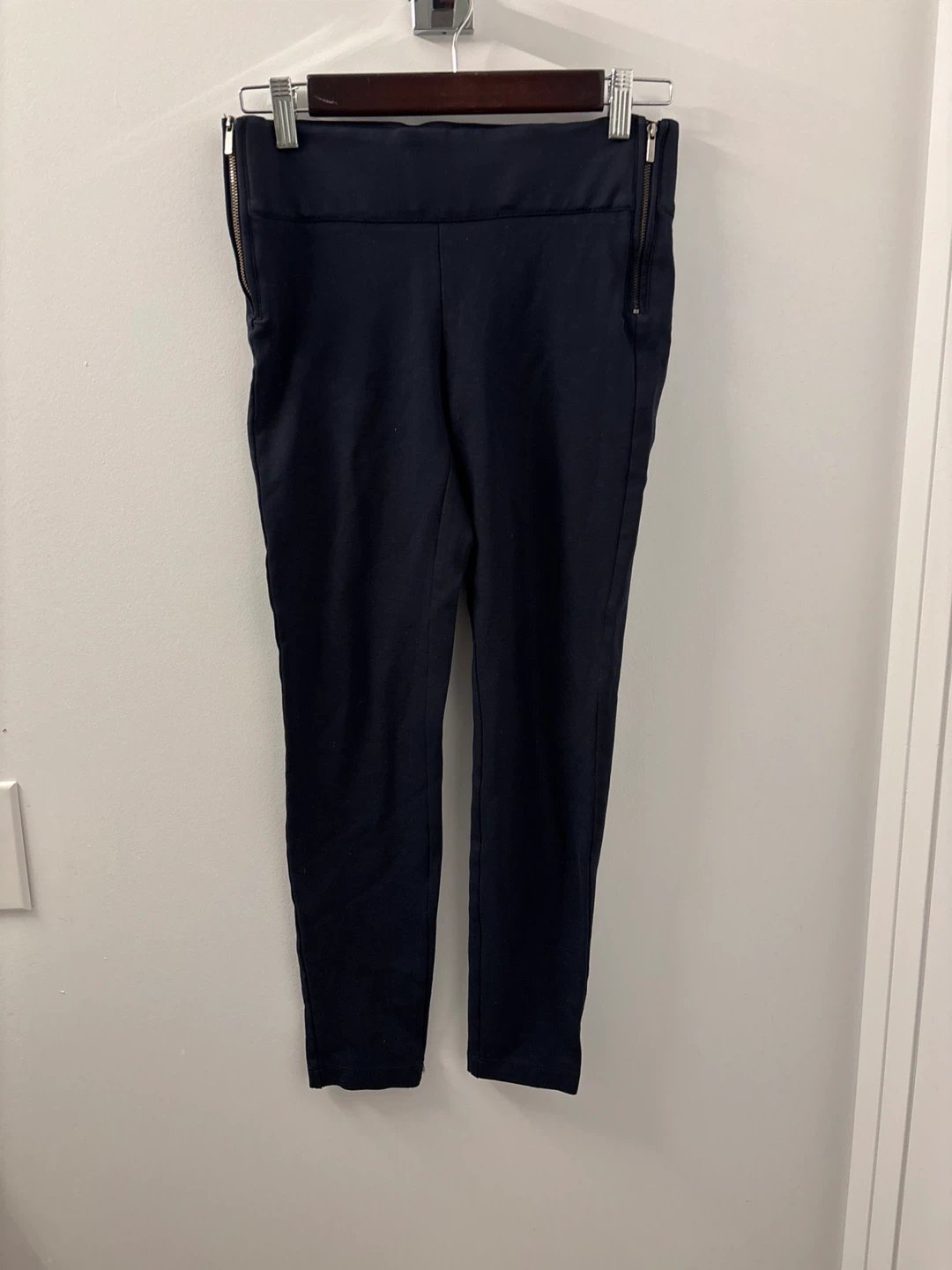 Zara Trafaluc Navy Blue Zip Pants - Medium
