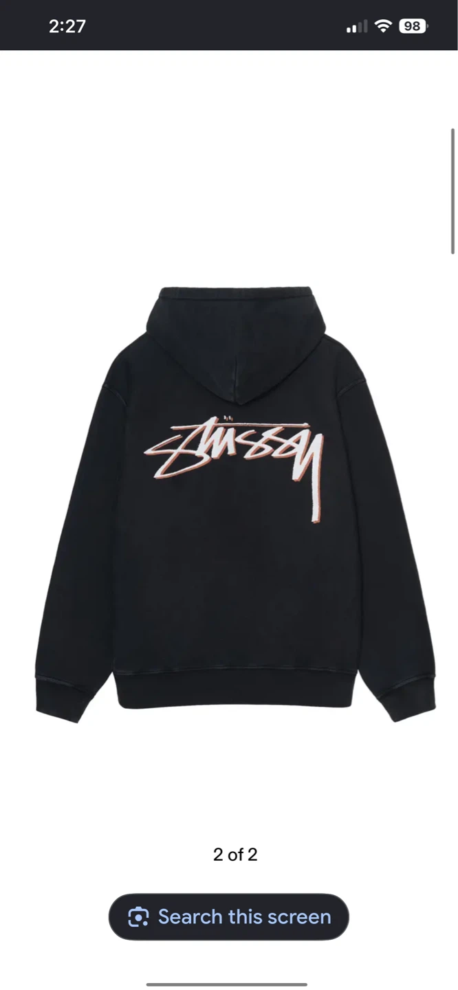 Stussy x Our Legacy Drop Shadow Pigment Dyed Hoodie Black - photo 2