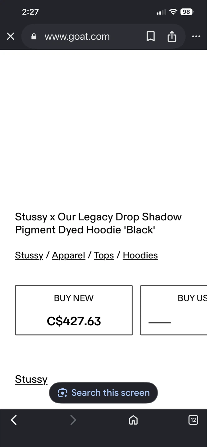 Stussy x Our Legacy Drop Shadow Pigment Dyed Hoodie Black - photo 3