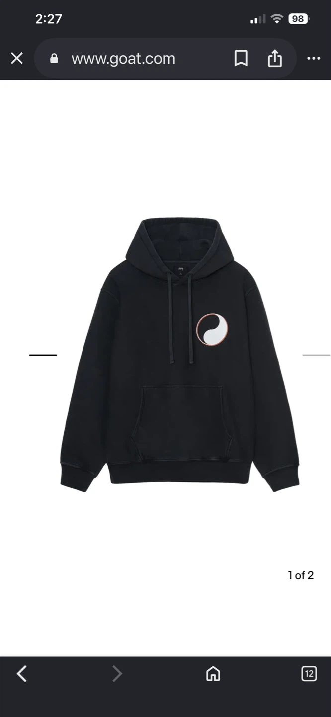 Stussy x Our Legacy Drop Shadow Pigment Dyed Hoodie Black
