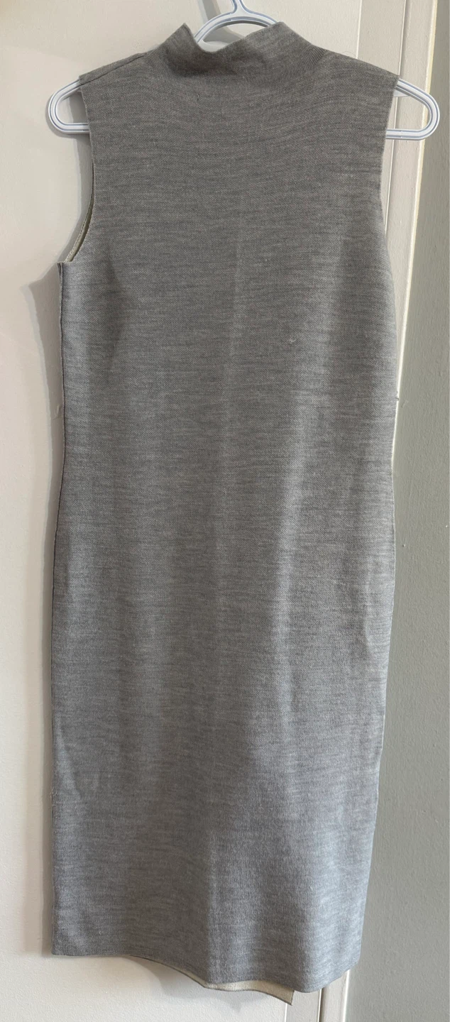 Max Studio Sleeveless Mock Neck long shirt - Grey🌱 - photo 5