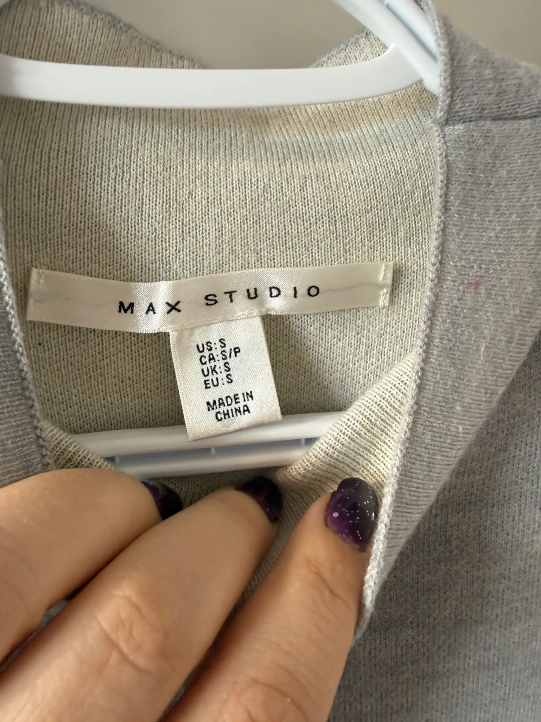 Max Studio Sleeveless Mock Neck long shirt - Grey🌱 - photo 3