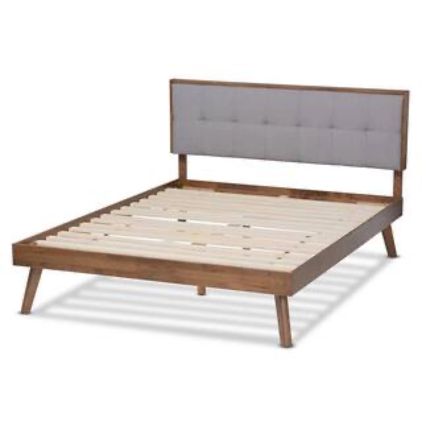 New Queen Size Mid Century Modern Solid Wood Platform Bed - photo 3