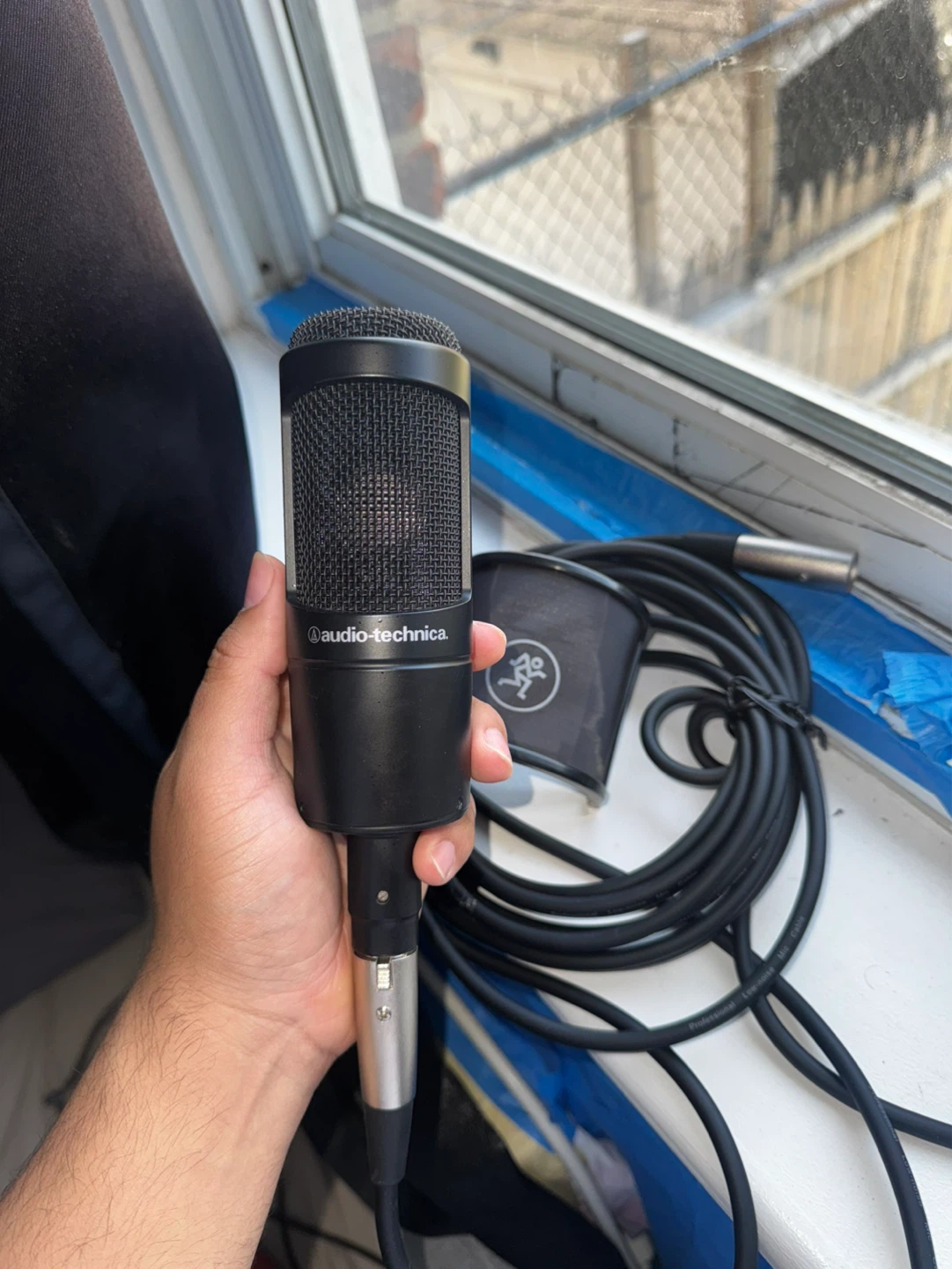 Audio-Technica Microphone with Pop Filter and Cable