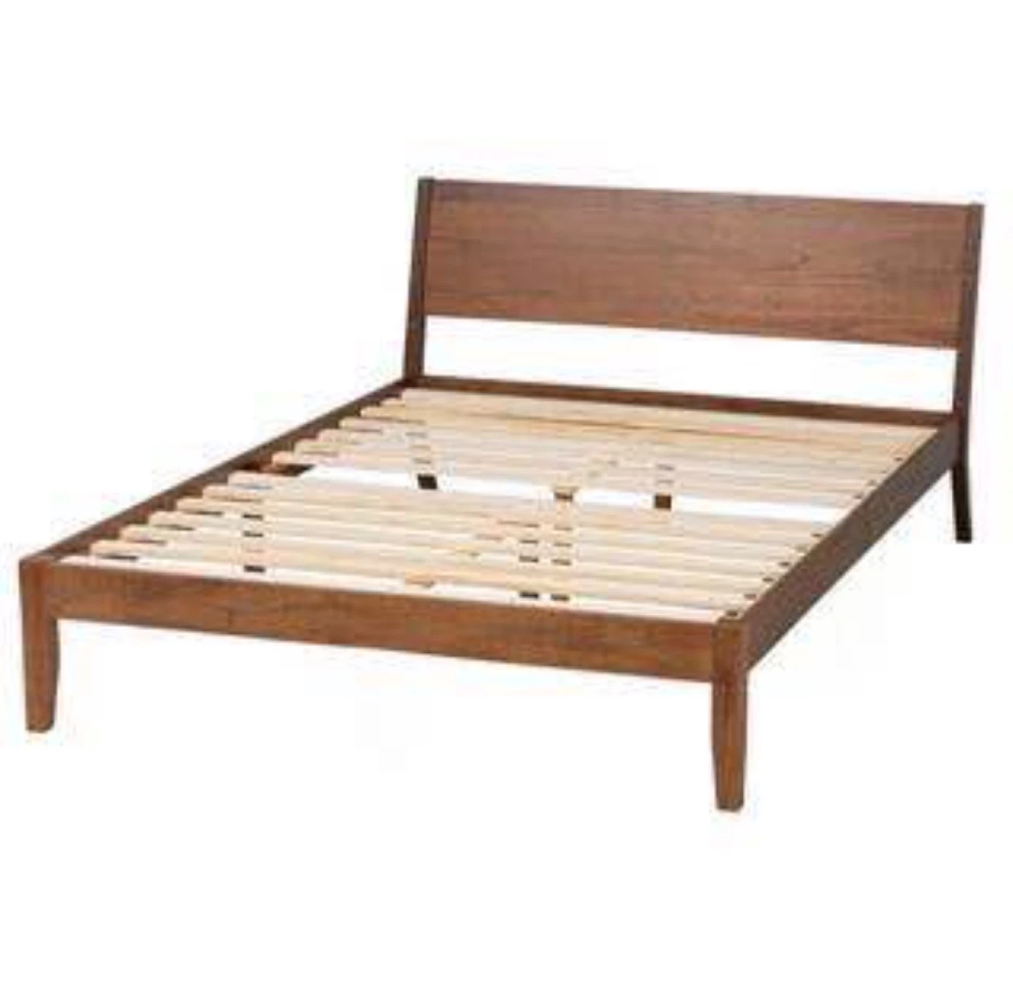 New Queen Size Mid Century Modern Wood Platform Bed - photo 4