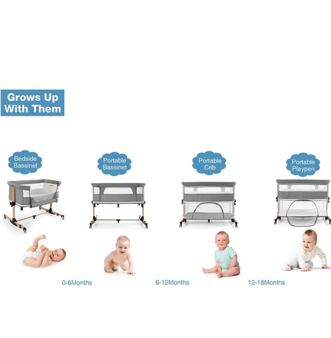 Grey Bassinet/Bedside Sleeper - photo 3