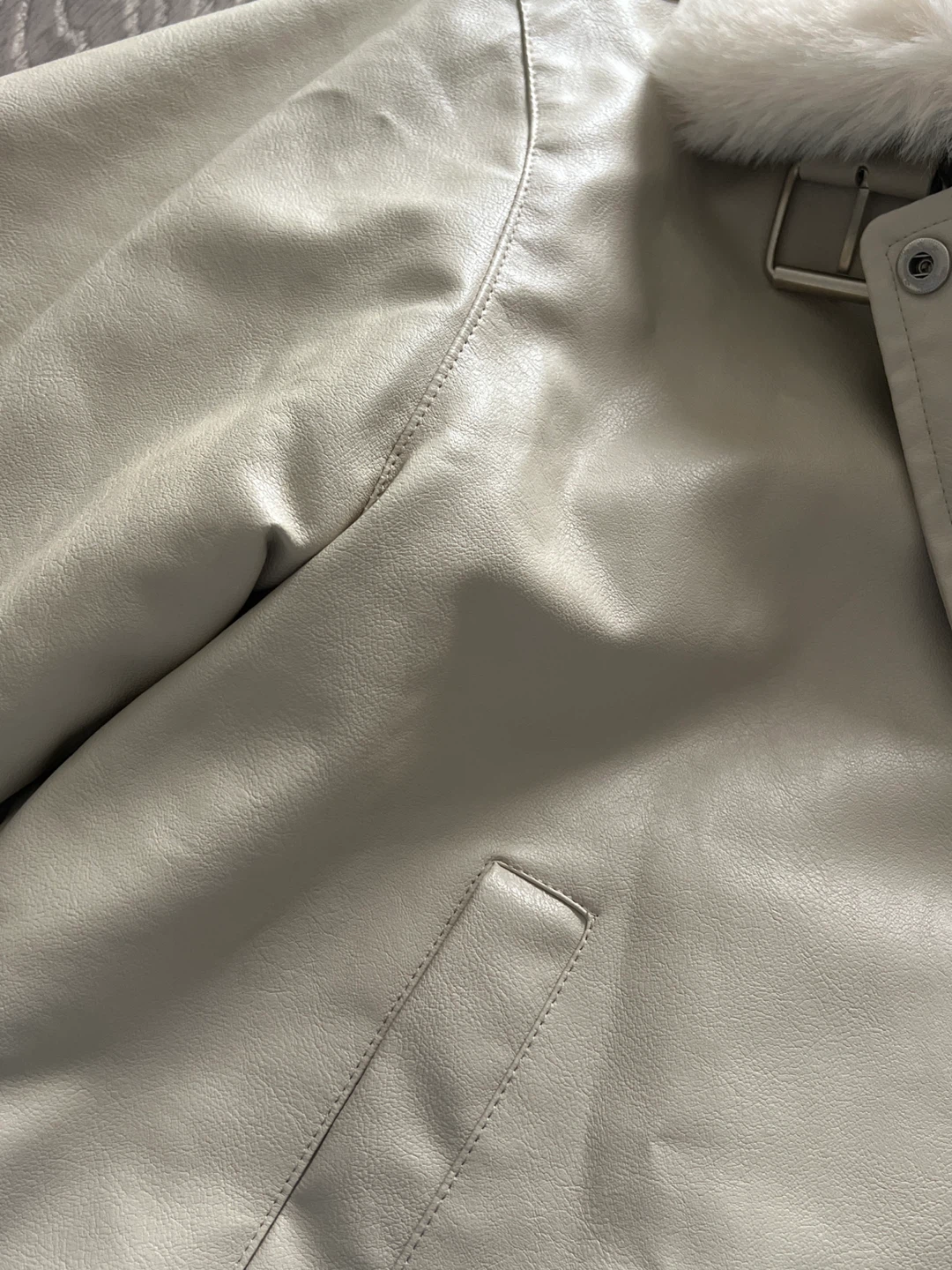 Faux Shearling Lined Aviator Jacket - photo 3