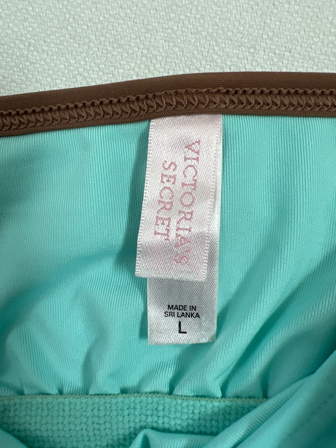 Victoria's Secret Tankini Swimsuit Set - Blue & Brown - Size L - photo 2