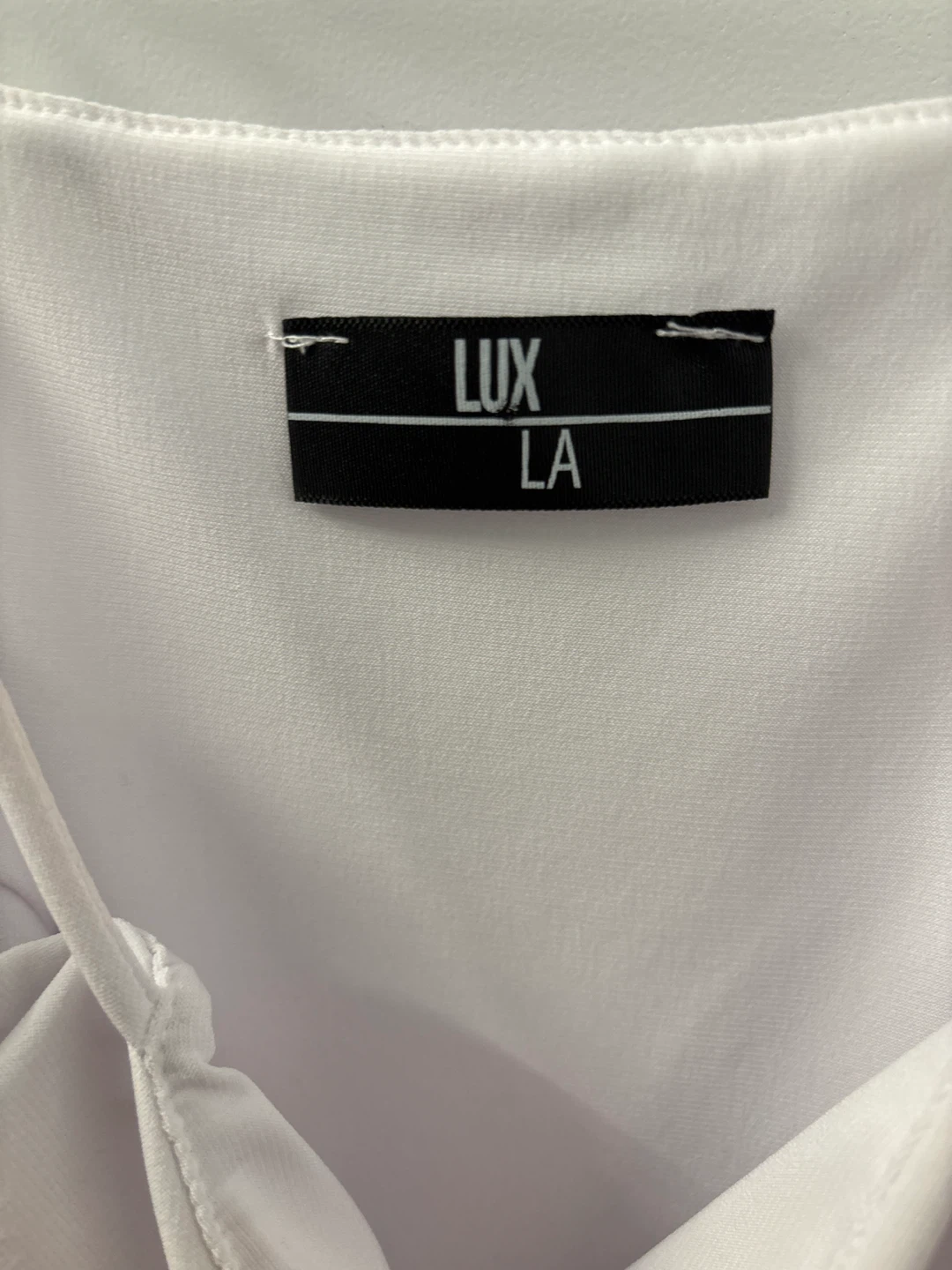 Lux LA White Spaghetti Strap Bodysuit - photo 3