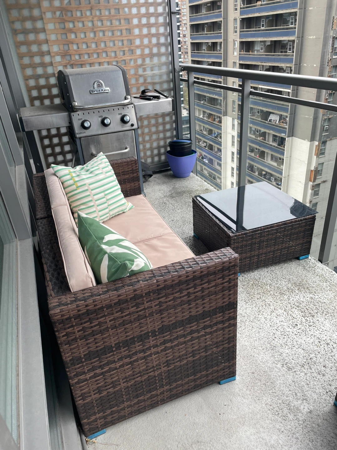 5-Piece Rattan Patio Set with Coffee Table - photo 2