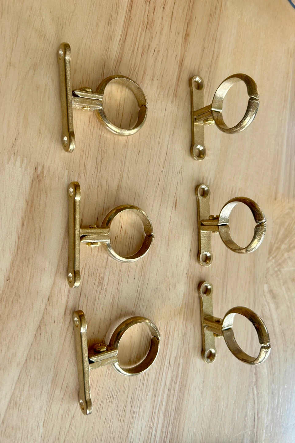 Solid brass pipe brackets - Set of 10 - photo 3