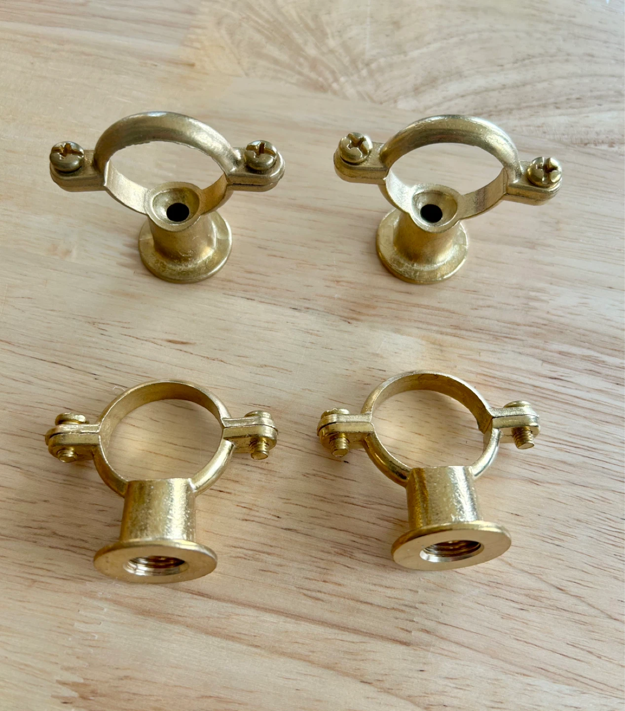 Solid brass pipe brackets - Set of 10 - photo 2