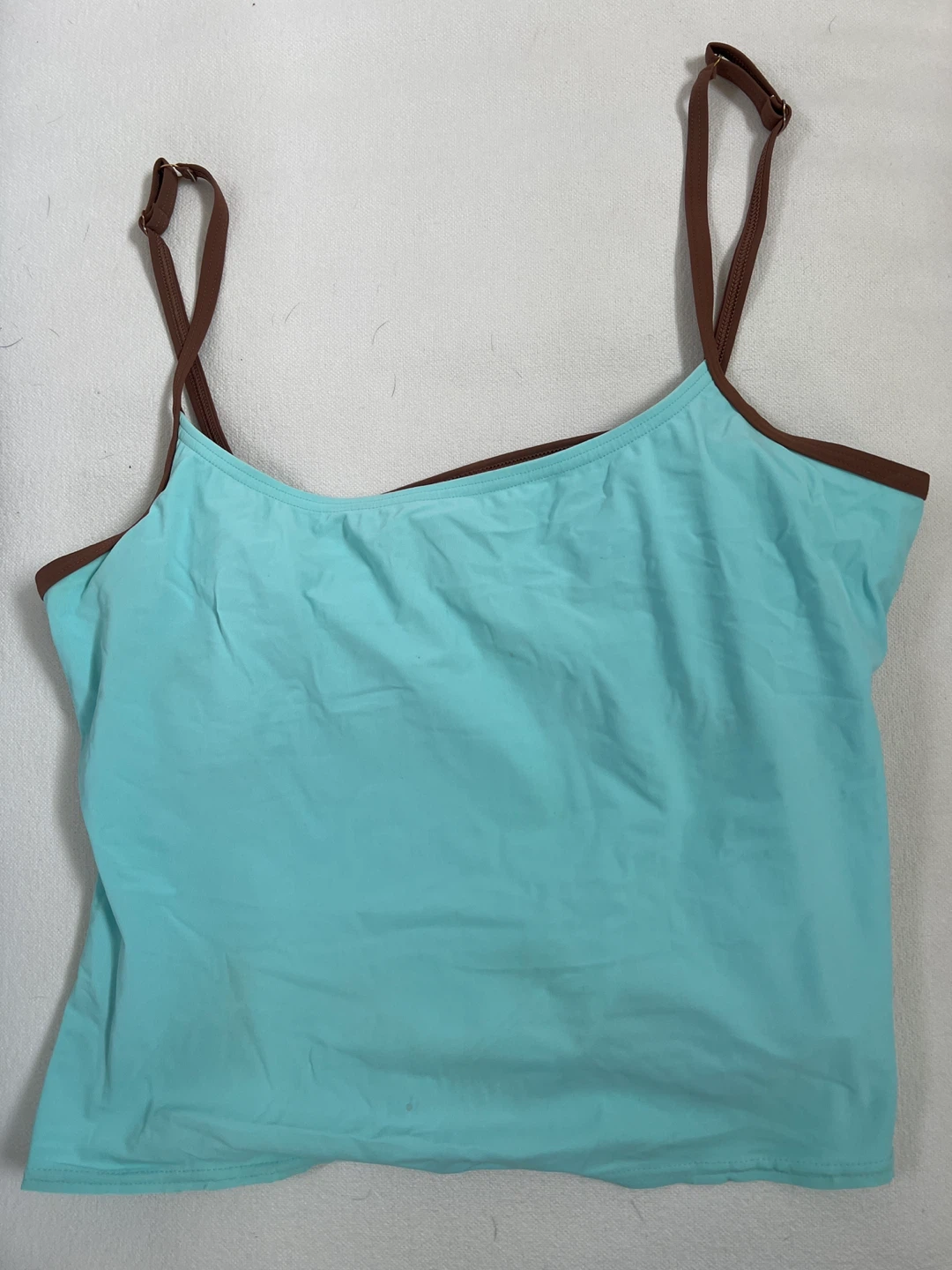 Victoria's Secret Tankini Swimsuit Set - Blue & Brown - Size L - photo 4