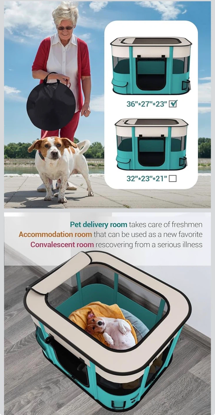 Pet Play Pen - Teal/Cream - photo 3
