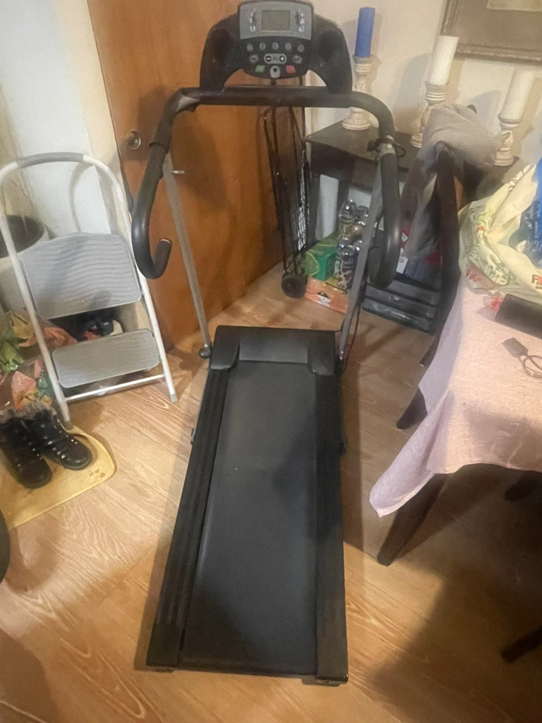 Black Folding Treadmill