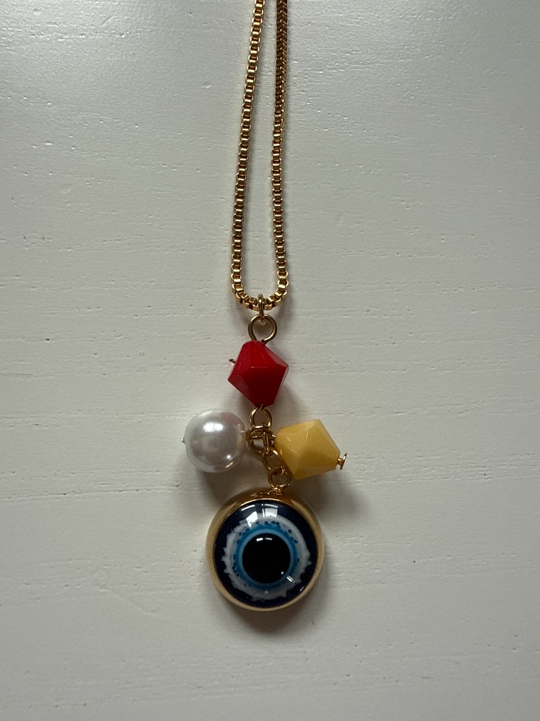 Gold Chain Evil Eye Necklace 🌱