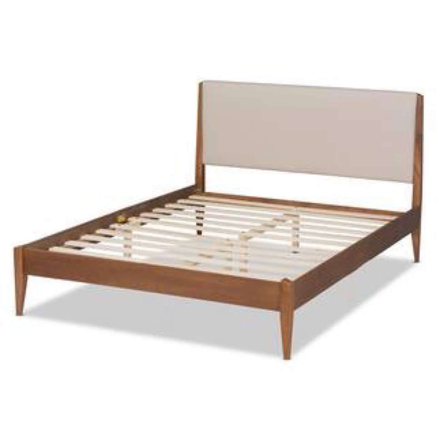 New Queen Size Japandi Mid Century Modern Wood Platform Bed - photo 3