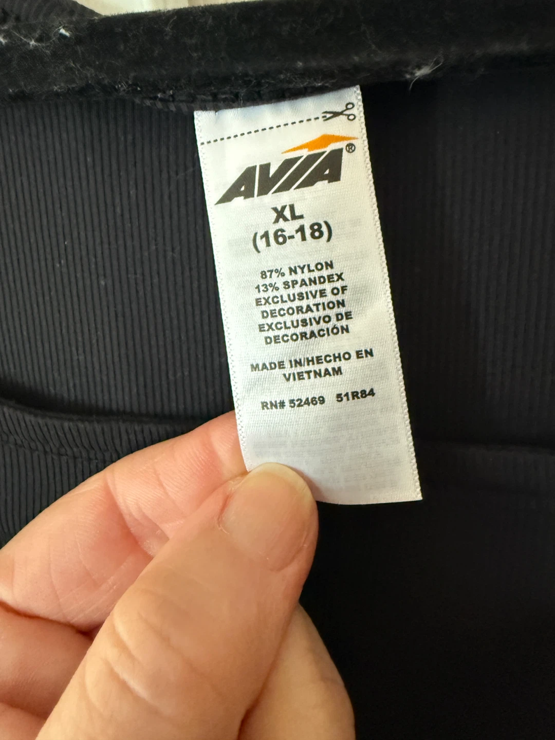 WOMENS Avia Black Ribbed Long Sleeve Top XL - photo 3