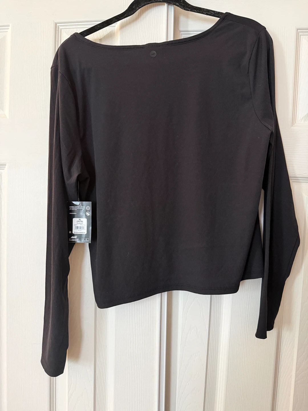 WOMENS Avia Black Ribbed Long Sleeve Top XL - photo 2