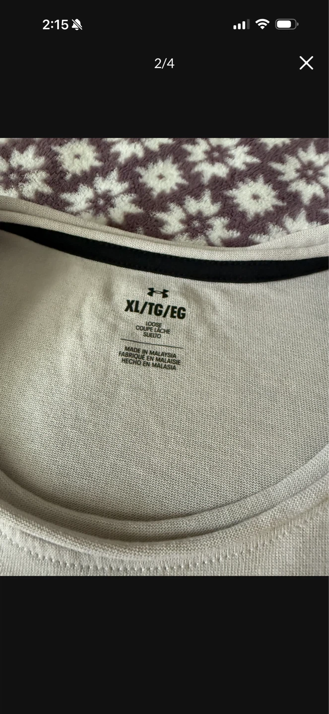 WOMENS Under Armour Project Rock Training T-Shirt XL Crop - photo 2