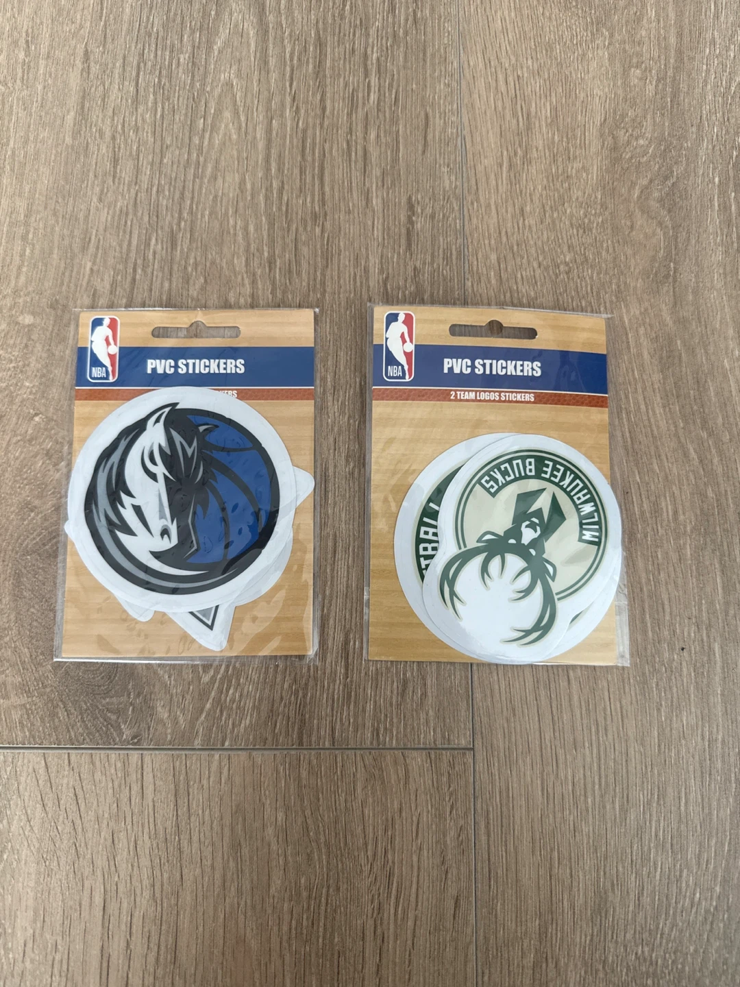 NBA Team Logo PVC Stickers - Dallas Mavericks & Milwaukee Bucks
