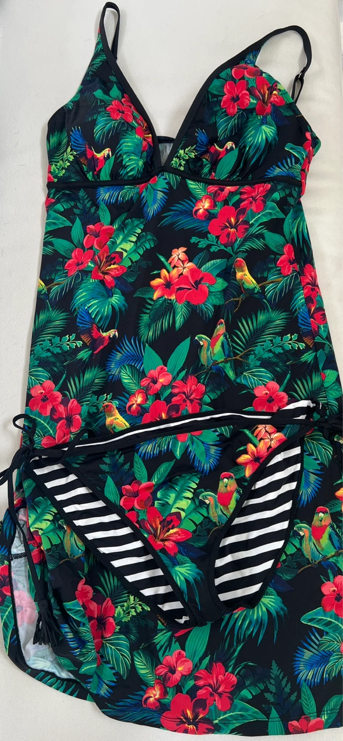 Tommy Bahama Tropical Print Swim Dress XL