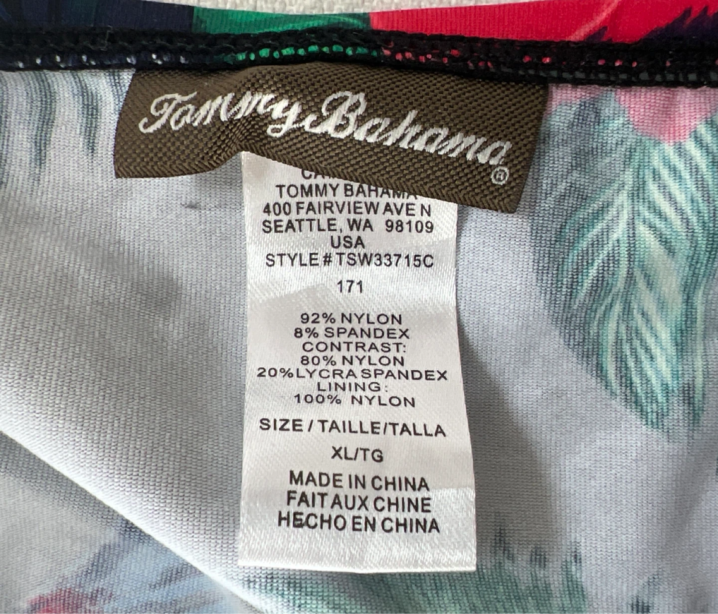 Tommy Bahama Tropical Print Swim Dress XL - photo 3