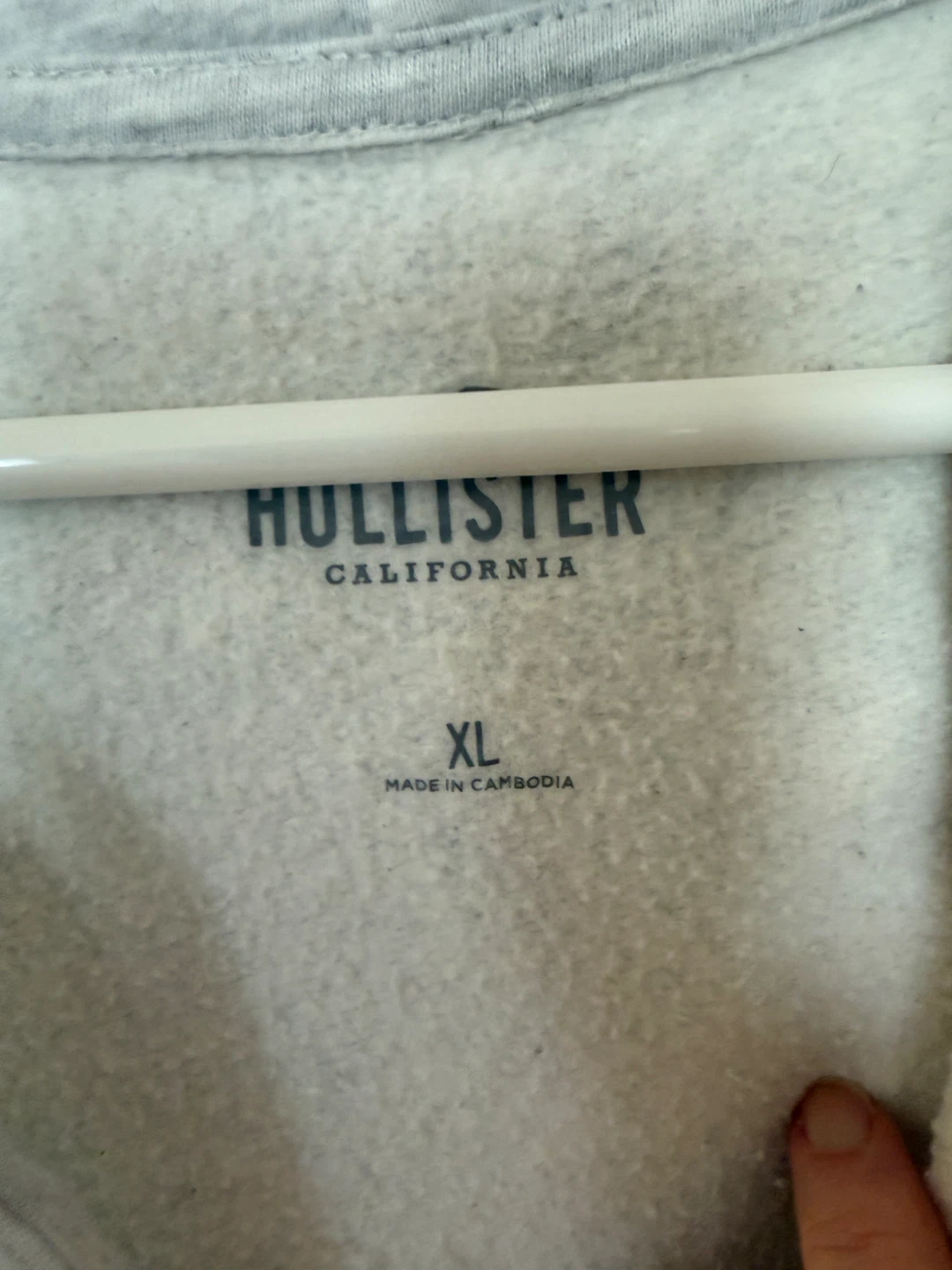 WOMENS Hollister Grey Zip-Up Hoodie XL - photo 3