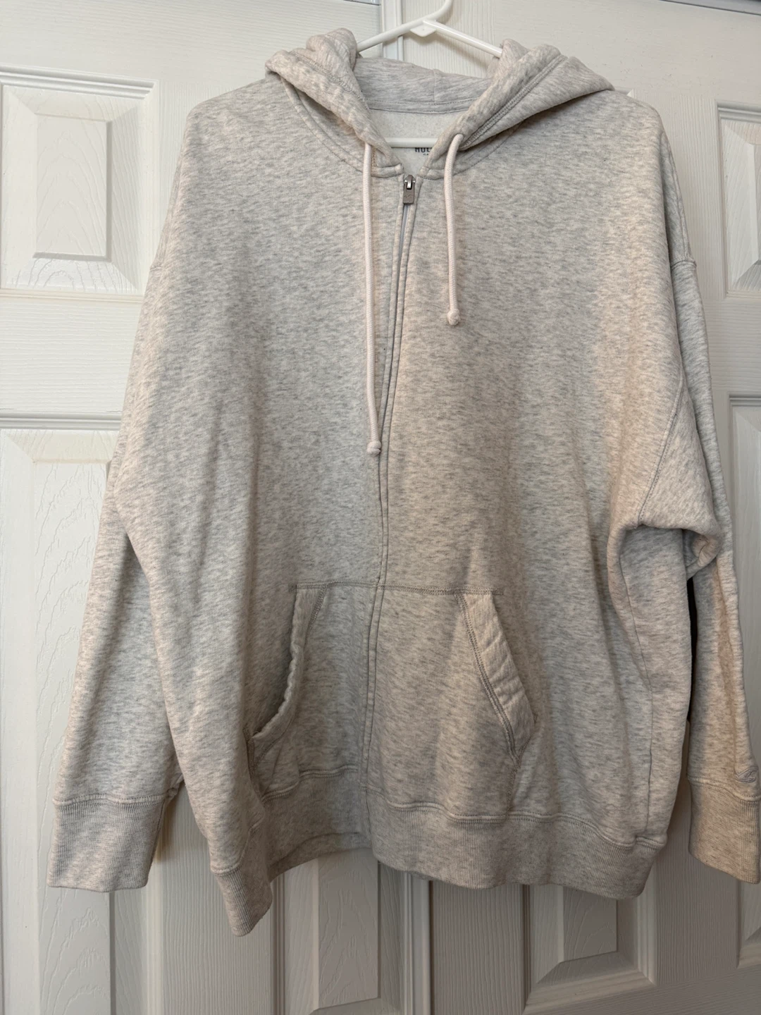WOMENS Hollister Grey Zip-Up Hoodie XL