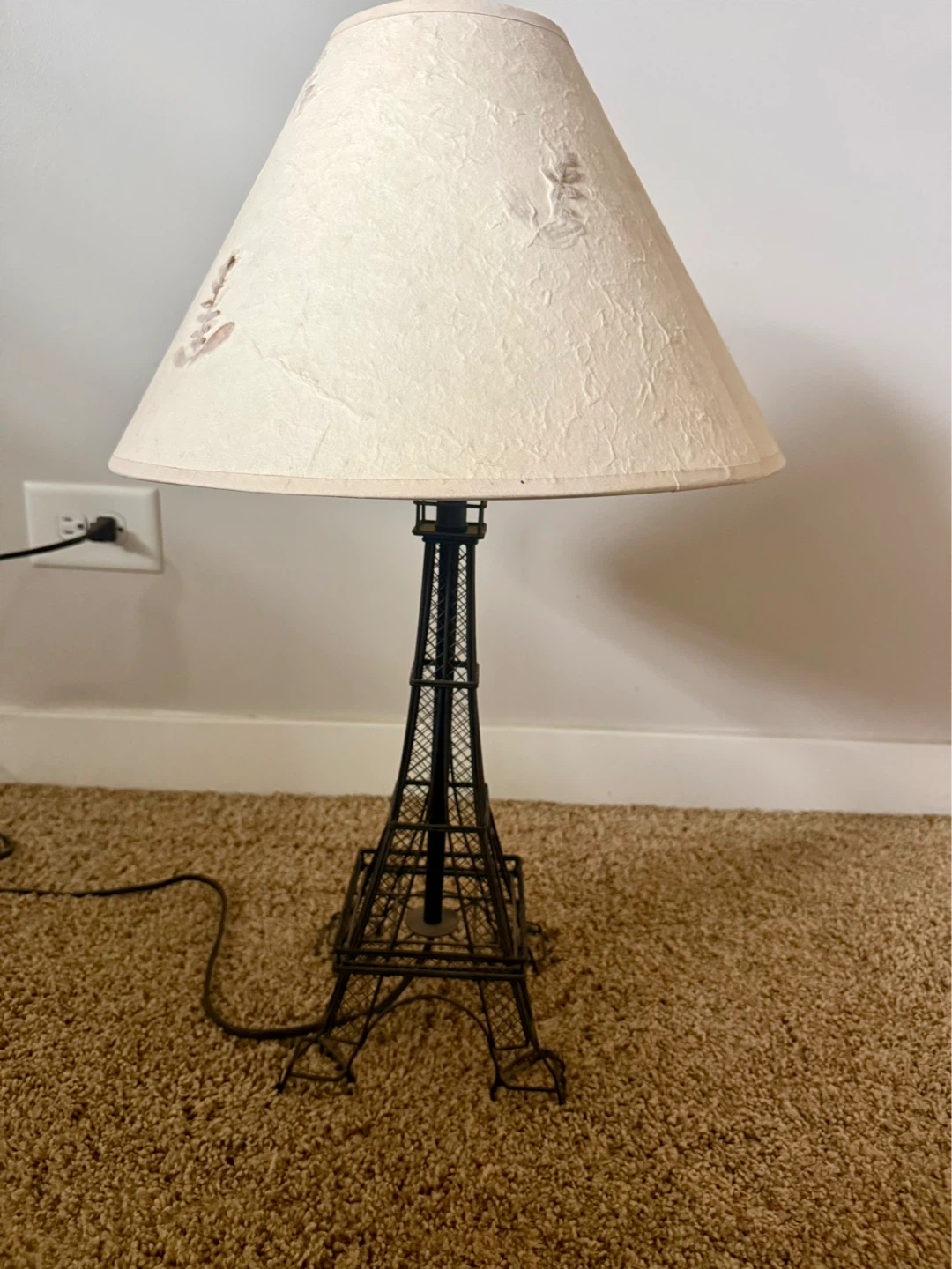 Eiffel Tower Table Lamp with Decorative Shade