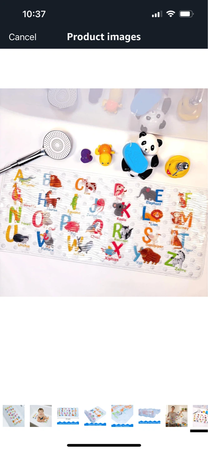 New-Alphabet & Animal Bath Mat
