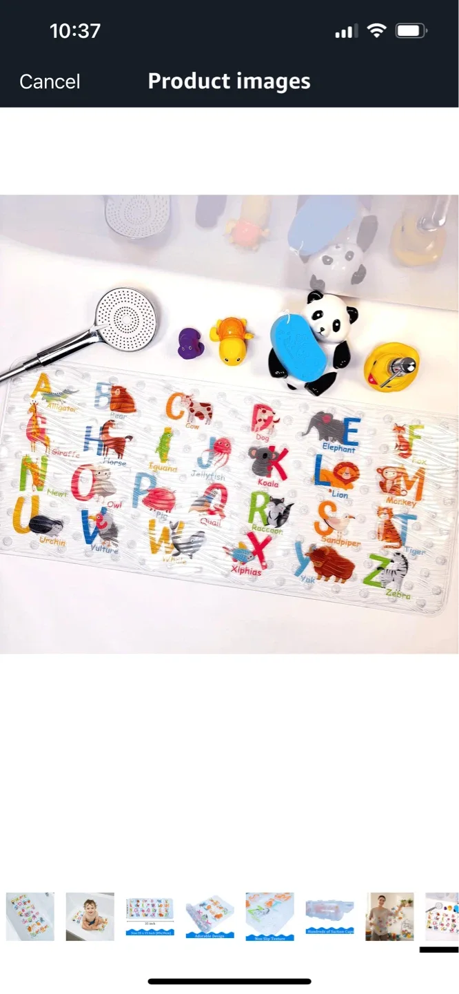 New-Alphabet & Animal Bath Mat