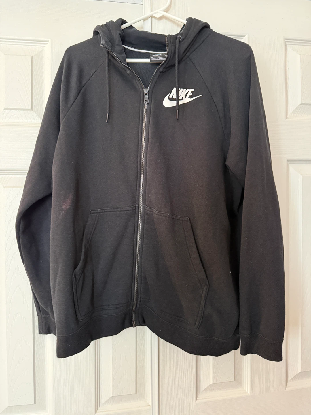 Nike Black Zip-Up Hoodie Sweatshirt XL