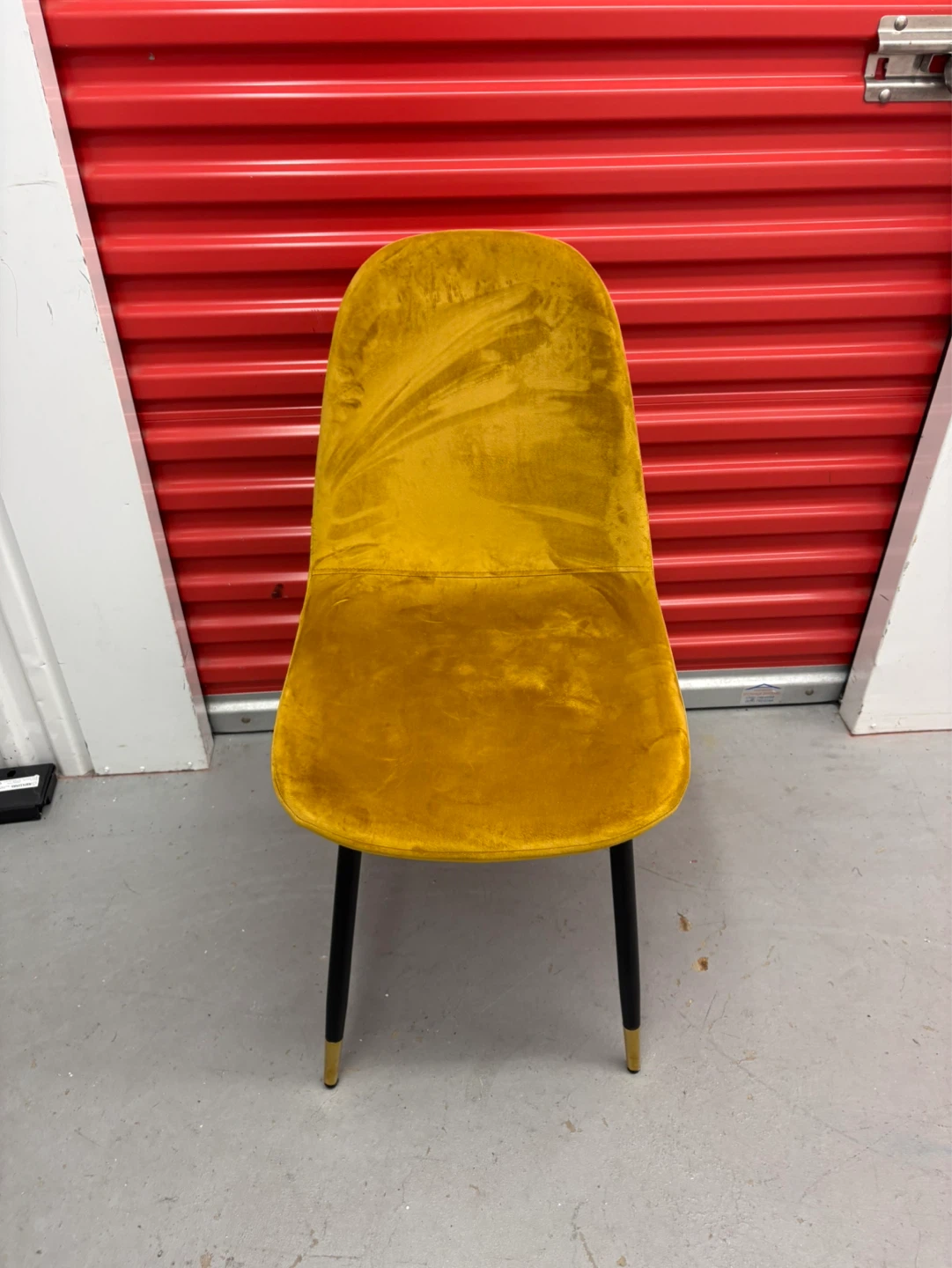Yellow Velvet Dining Chair