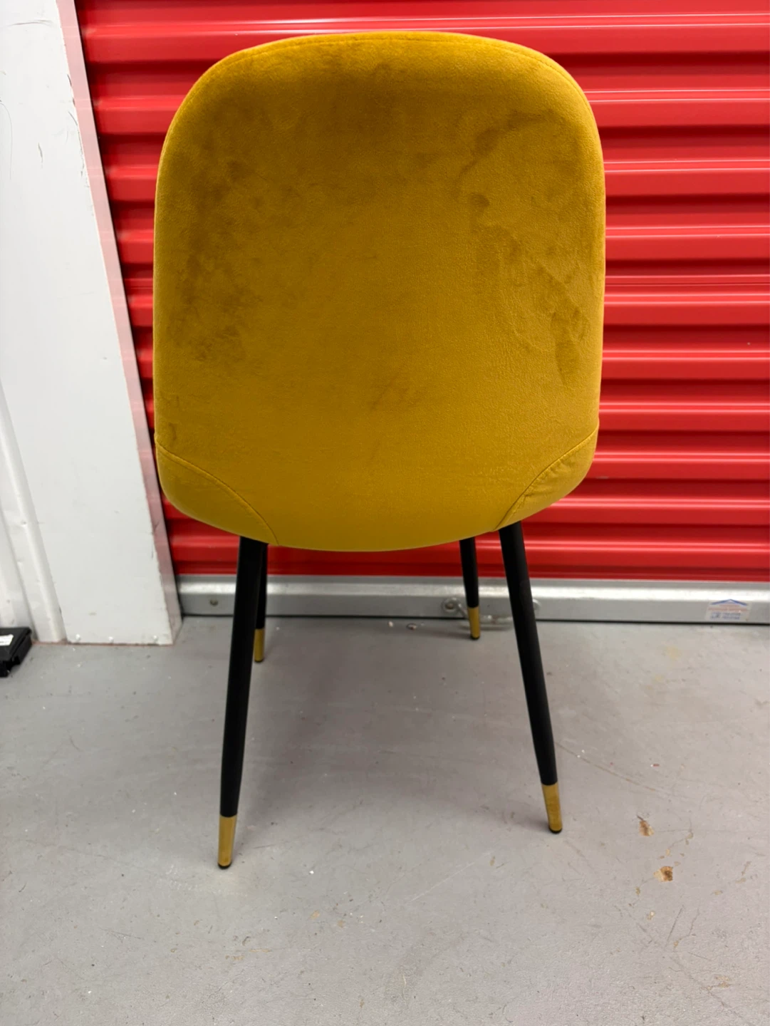Yellow Velvet Dining Chair - photo 5