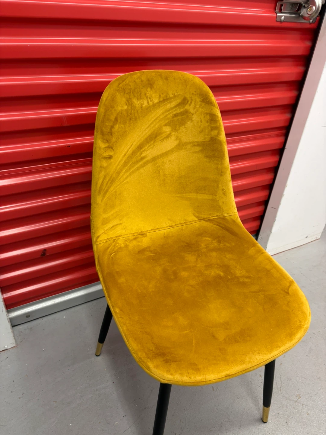 Yellow Velvet Dining Chair - photo 2