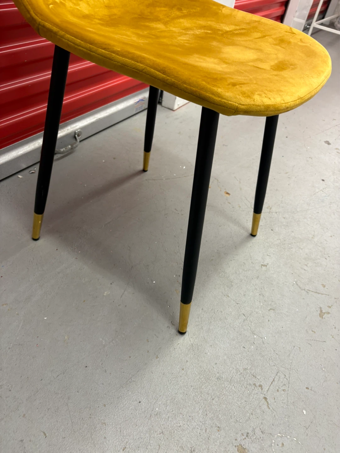 Yellow Velvet Dining Chair - photo 3