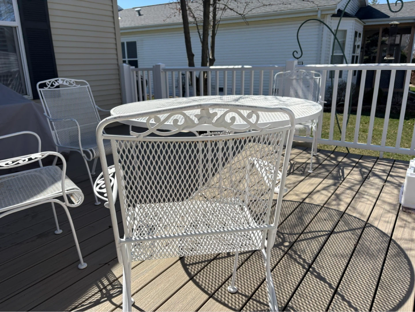 Vintage wrought iron patio set - photo 2