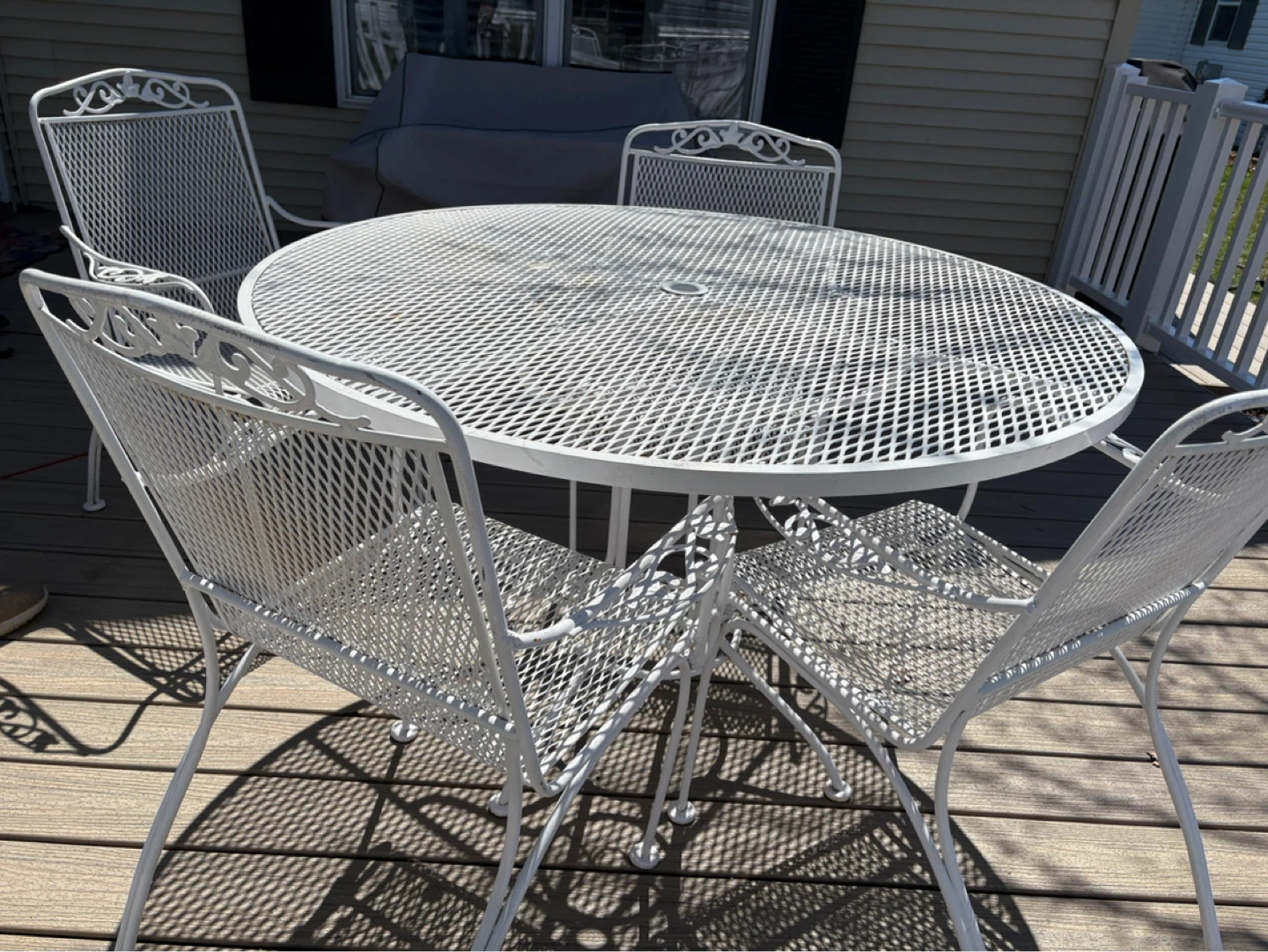Vintage wrought iron patio set