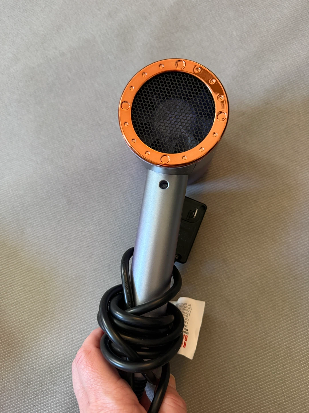 Purple and Silver Hair Dryer with Orange Accents - photo 4